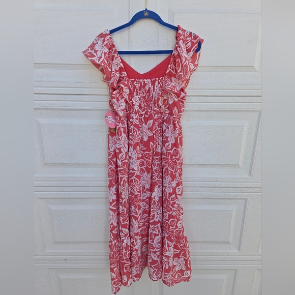 Maternity Floral Pink Dress - Picture 3 of 5